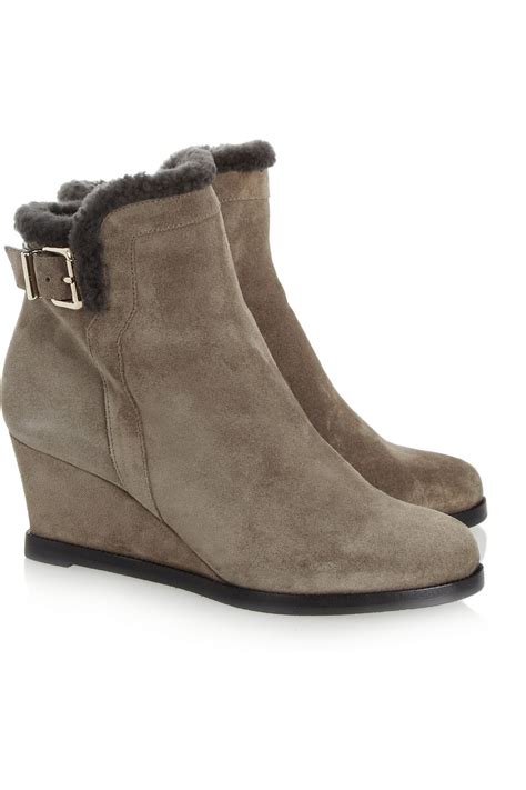 fendi suede wedge boots|fendi booties saks.